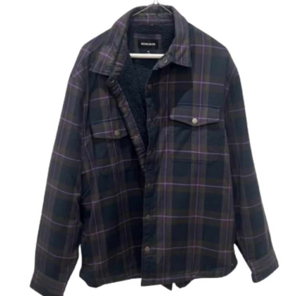 Bonobos Teddy Fleece-Lined Plaid Shacket – Size XXL